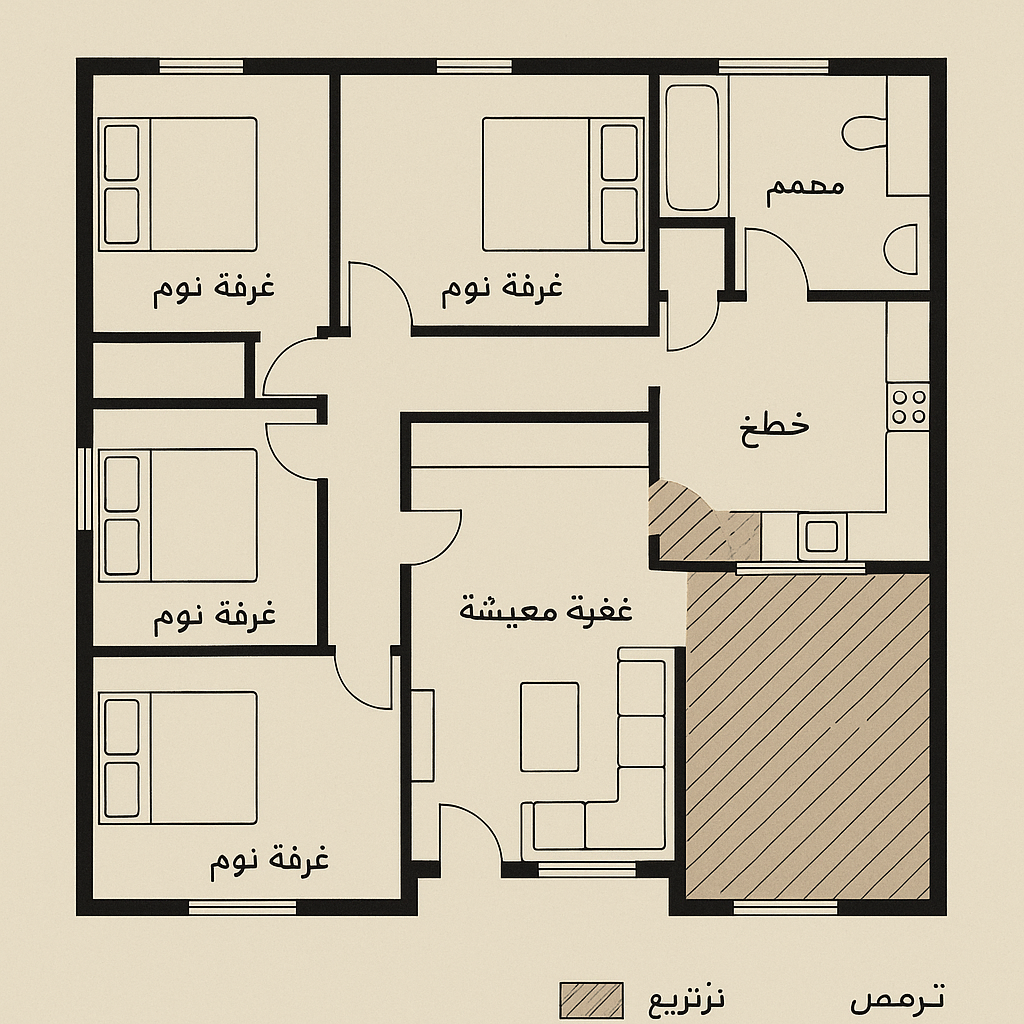 ترميم وتوزيع منزل دور واحد - مشروع ترميم وصيانة في المنطقة الوسطى…