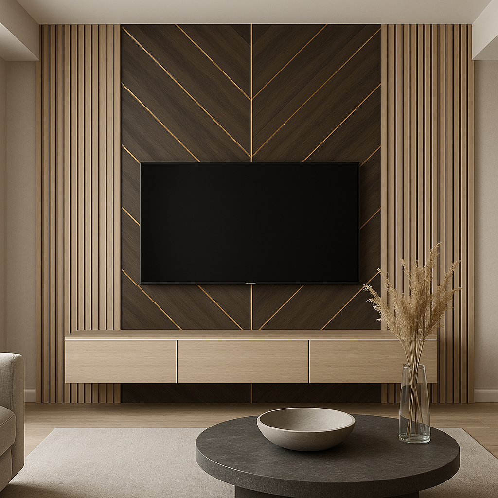 تصميم ديكور شاشة مميز وبديل - مشروع ديكور في المنطقة الغربية لدى ب…