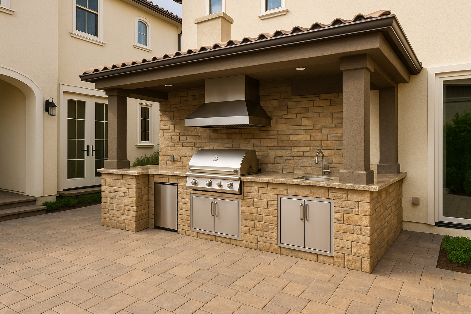 تصميم وتنفيذ مطبخ خارجي مع - مشروع تشطيب في المنطقة الوسطى لدى بوا…