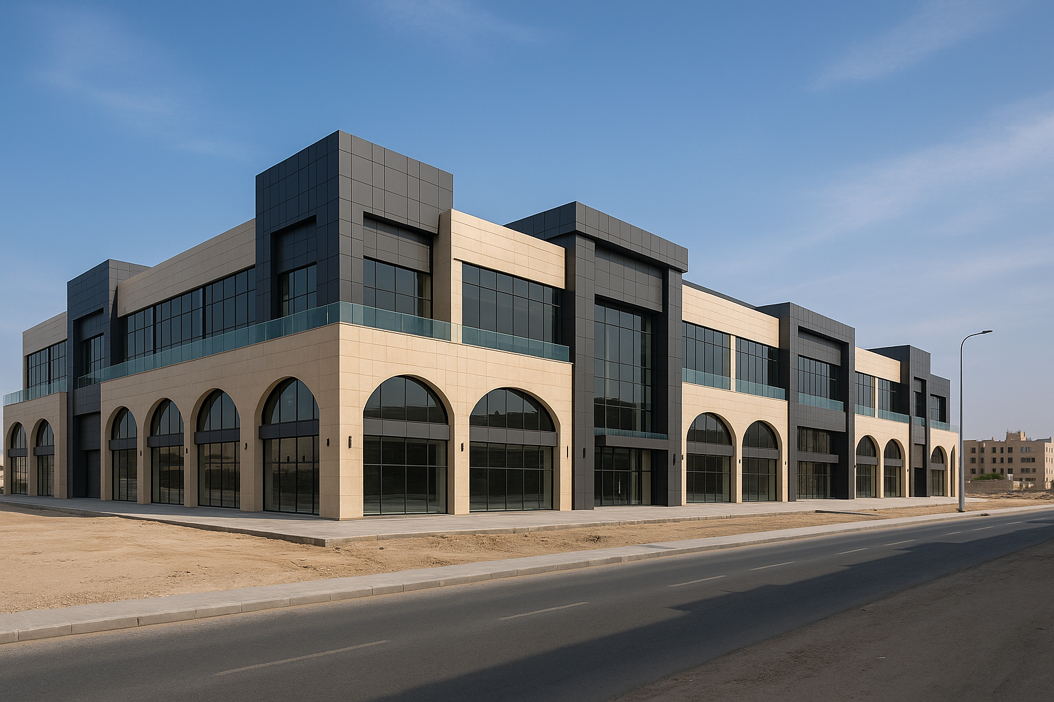 بناء جديد لمجمع تجاري متميز - مشروع بناء جديد في المنطقة الوسطى لد…