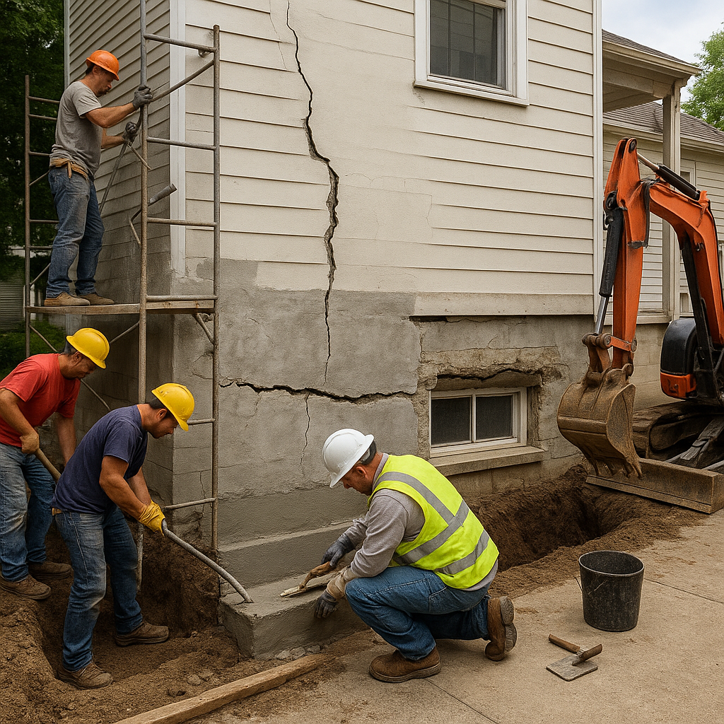 مشروع إصلاح عيوب الهبوط والتشققات - مشروع ترميم وصيانة في المنطقة…