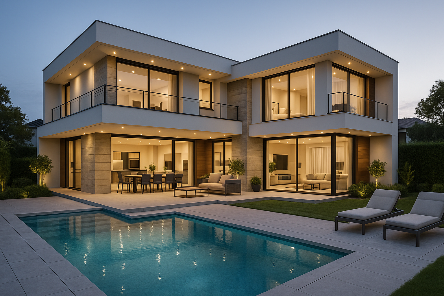 بناء فيلا حديثة بتصميم فاخر - مشروع بناء جديد في المنطقة الوسطى لد…