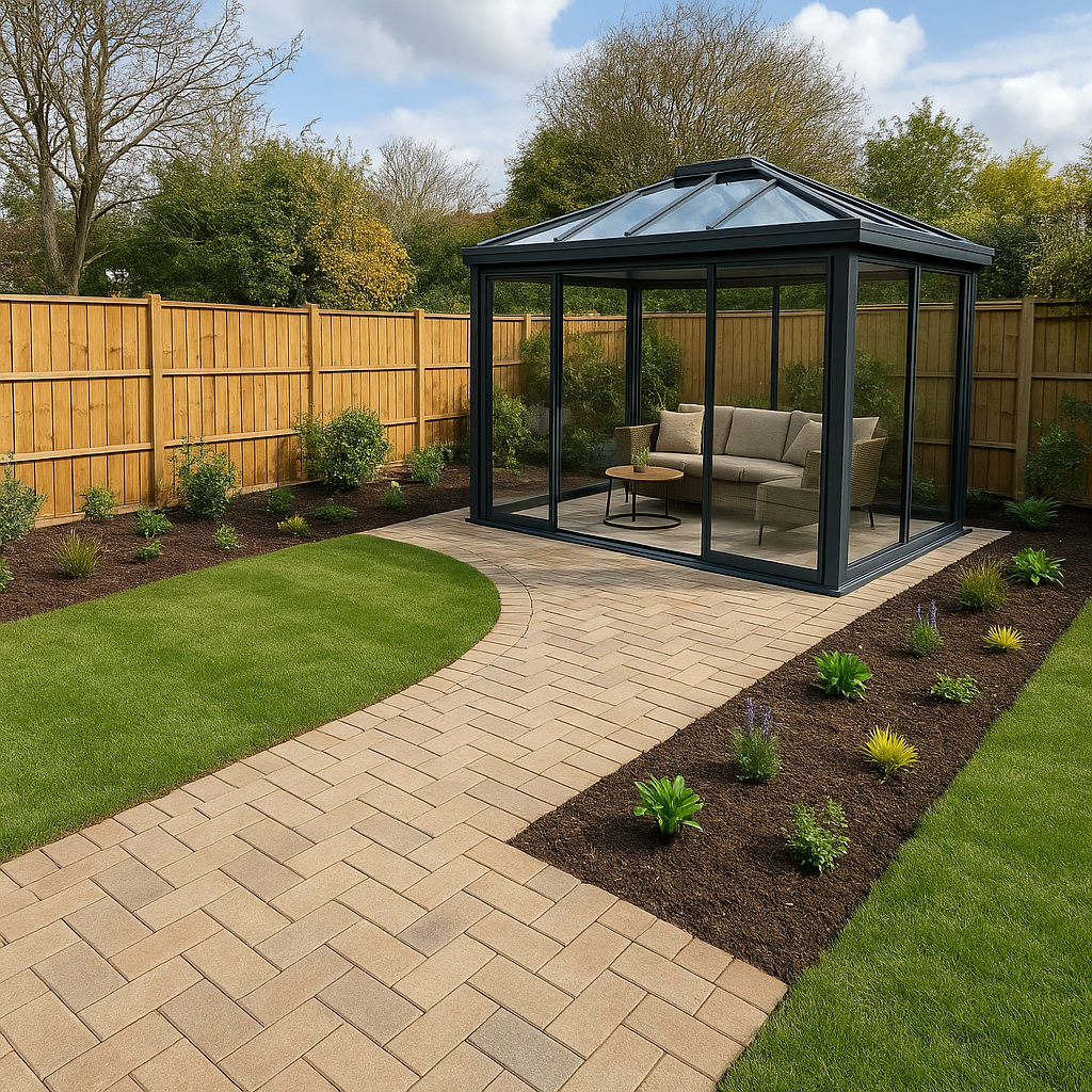 تحديث حديقة وبناء مجلس زجاجي - مشروع ديكور في المنطقة الوسطى لدى ب…