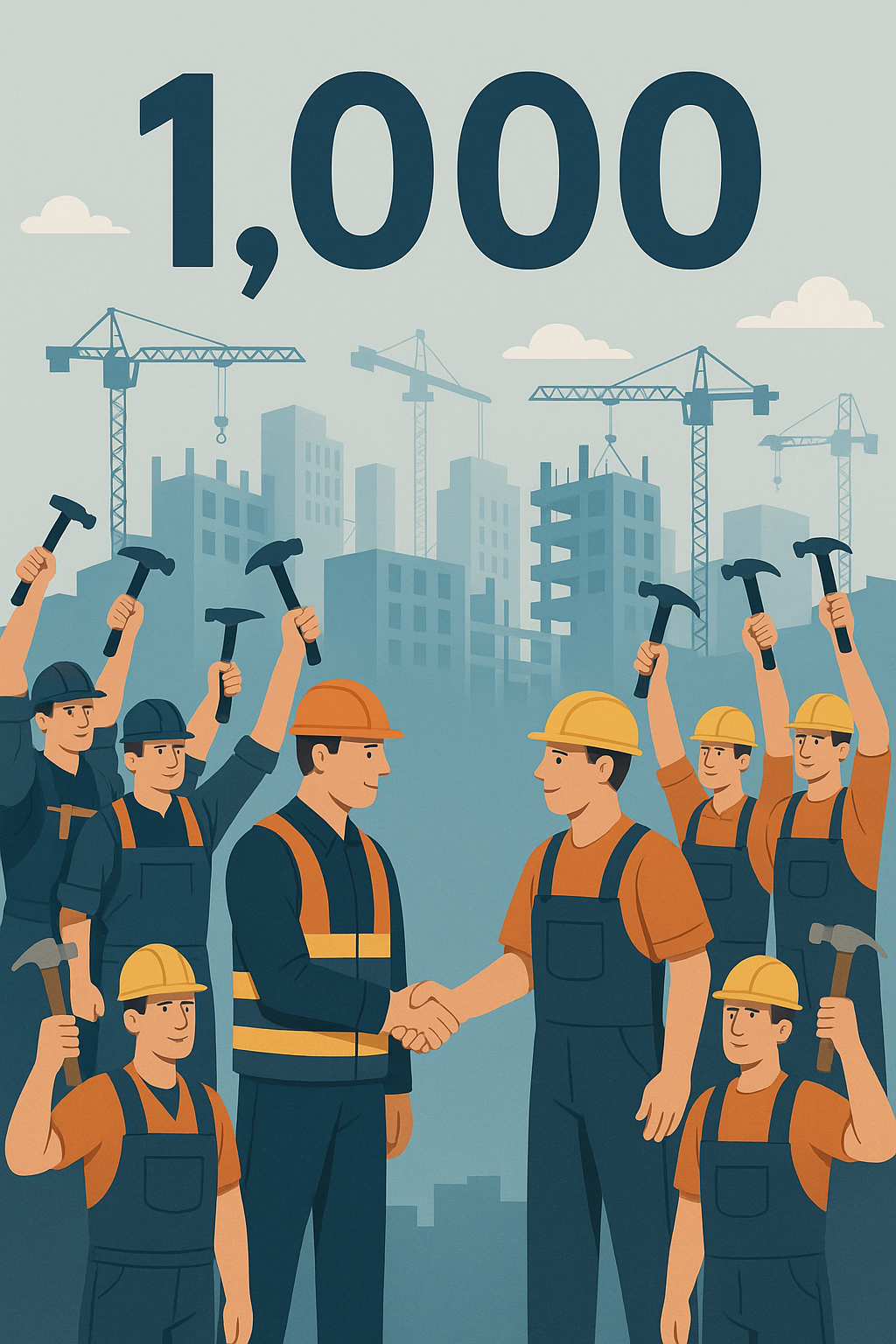 توفير 1000 حداد ونجار لمشروع - مشروع بناء جديد في المنطقة الوسطى لدى…