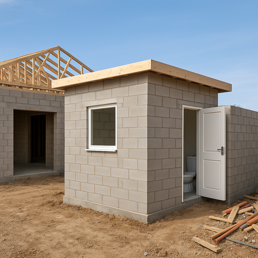 إضافة غرفة خارجية ودورة مياه - مشروع بناء جديد في المنطقة الوسطى ل…