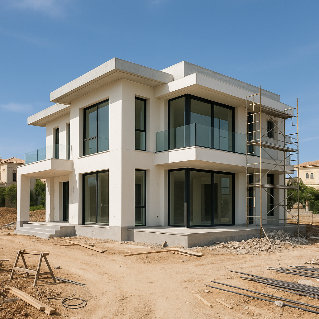 بناء جديد لفيلا سكنية فاخرة - مشروع بناء جديد في المنطقة الوسطى لد…