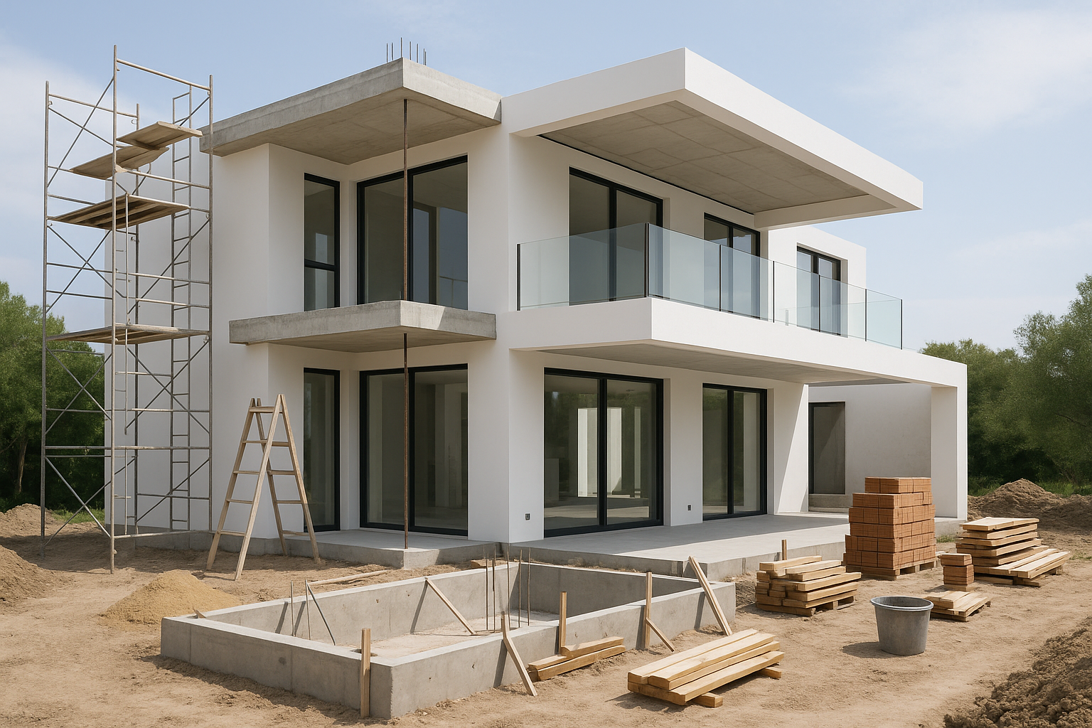 بناء جديد لفيلا حديثة وفقاً - مشروع بناء جديد في المنطقة الغربية ل…