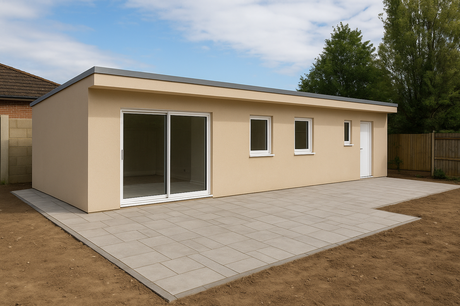 بناء ملحق خارجي أرضي بمساحة - مشروع بناء جديد في المنطقة الوسطى لد…