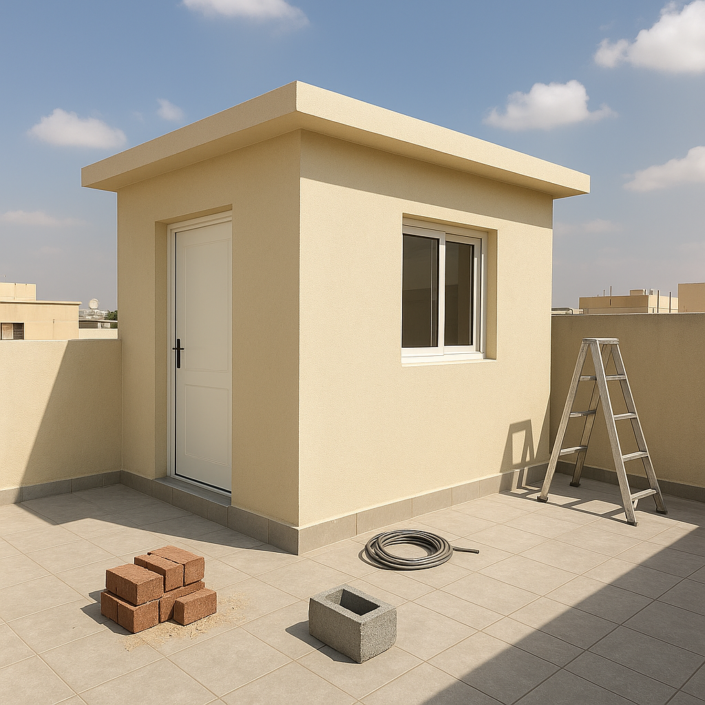 بناء غرفة خادمة جديدة على - مشروع ترميم وصيانة في المنطقة الوسطى ل…