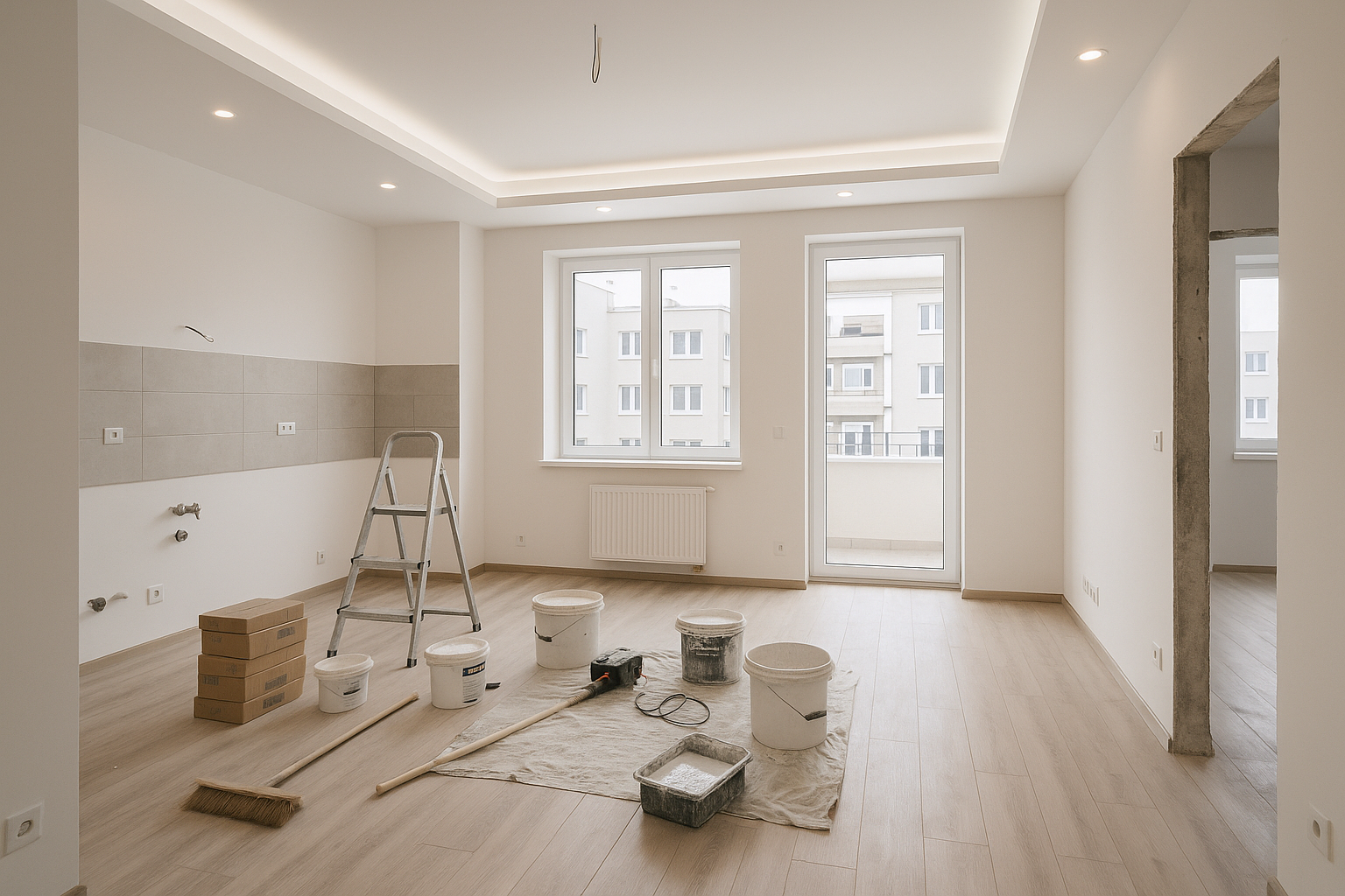 مشروع تشطيب شامل لشقة سكنية - مشروع تشطيب في المنطقة الوسطى لدى بو…