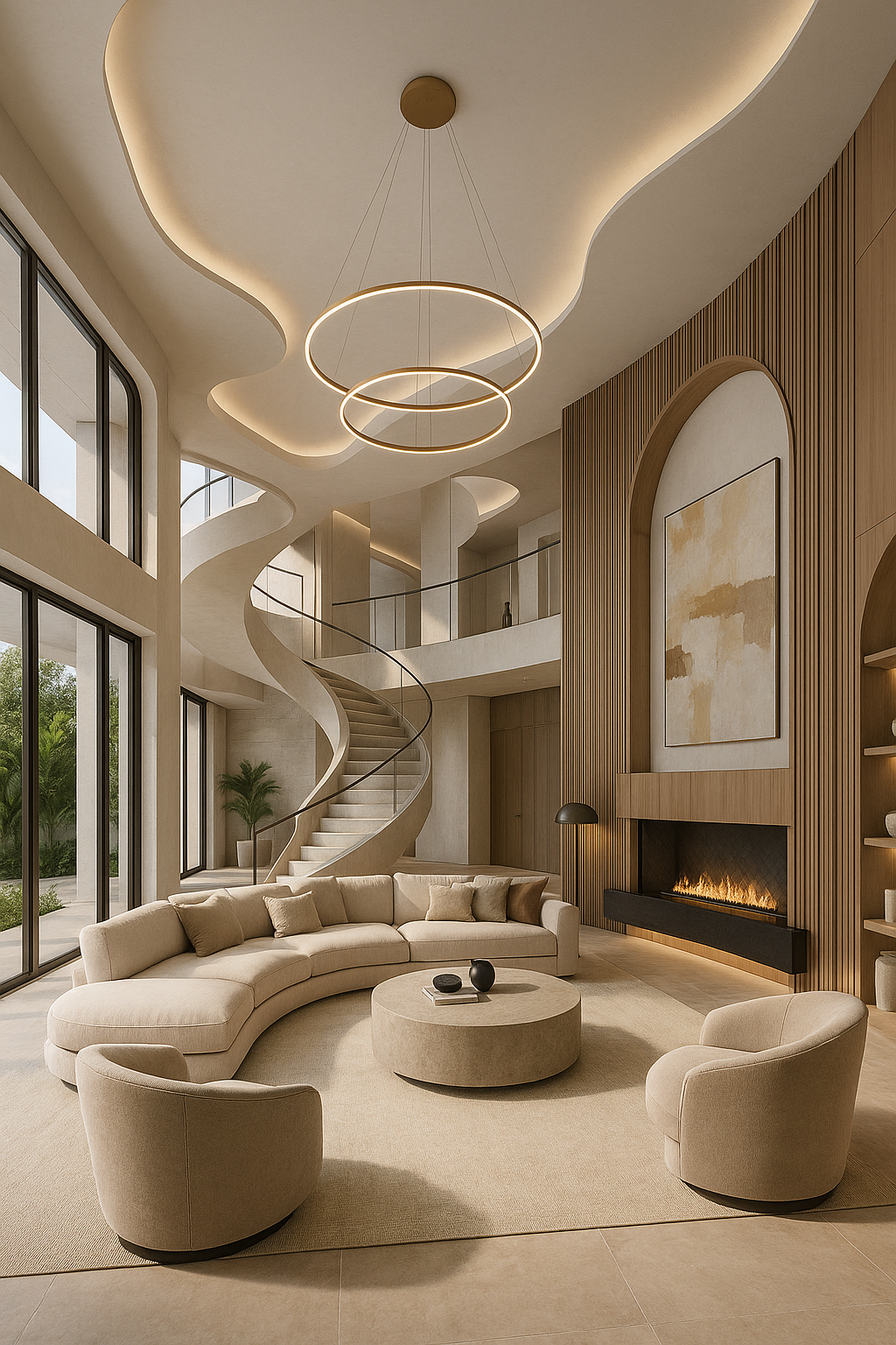 تصميم داخلي مبتكر لفيلا فاخره: - مشروع ديكور في المنطقة الغربية لد…
