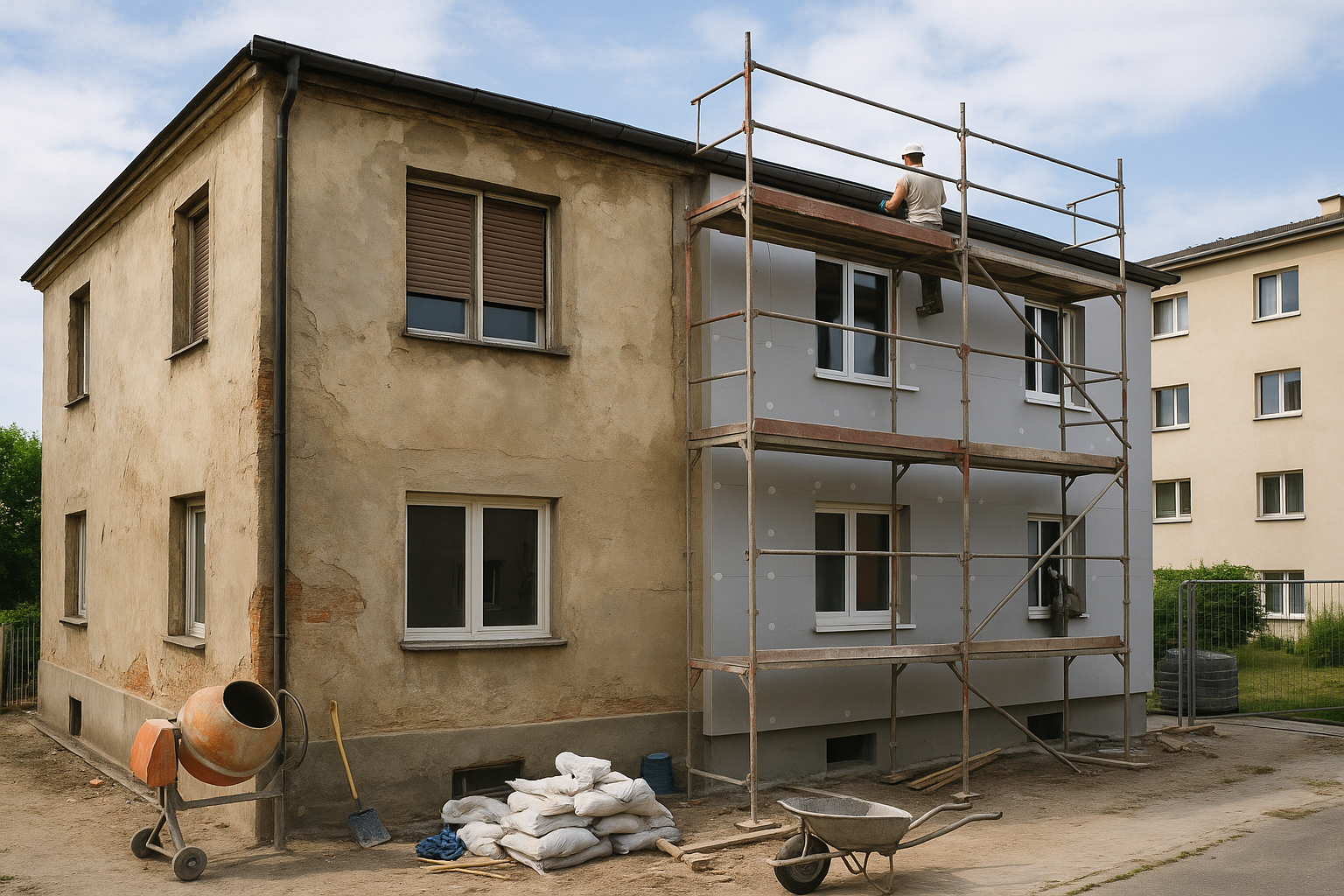 "مشروع ترميم وتجديد لعمارة سكنية - مشروع ترميم وصيانة في المنطقة ا…