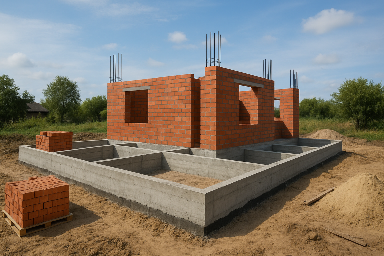 بناء حديث لمبنى سكني صغير - مشروع بناء جديد في المنطقة الشرقية لدى…