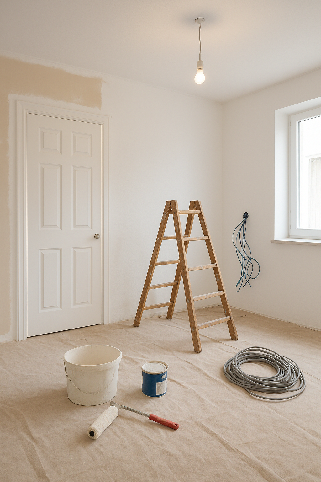 تجديد شامل لأعمال الأبواب والدهانات - مشروع ترميم وصيانة في المنط…