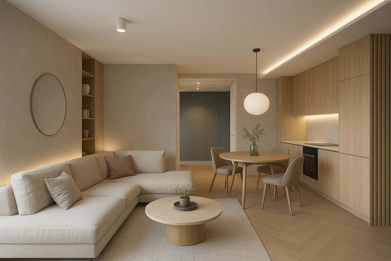 تصميم ديكور داخلي مبتكر لشقة - مشروع ديكور في المنطقة الوسطى لدى ب…