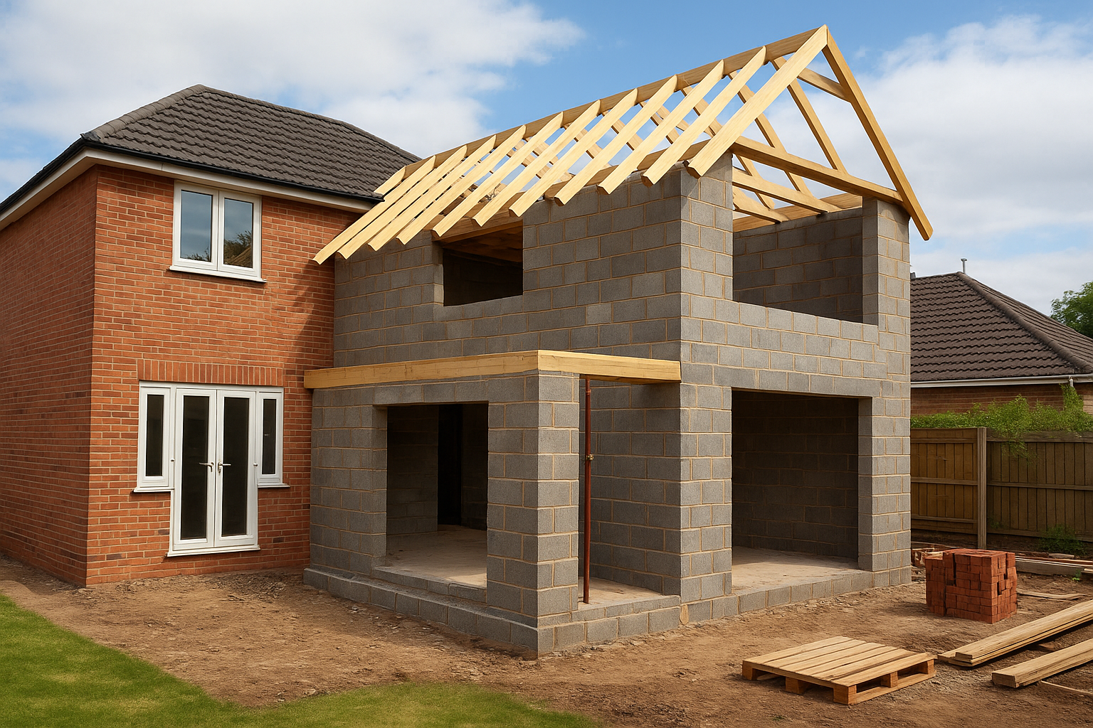 بناء دور ثانٍ وملحق لمنزل - مشروع بناء جديد في المنطقة الغربية لدى…