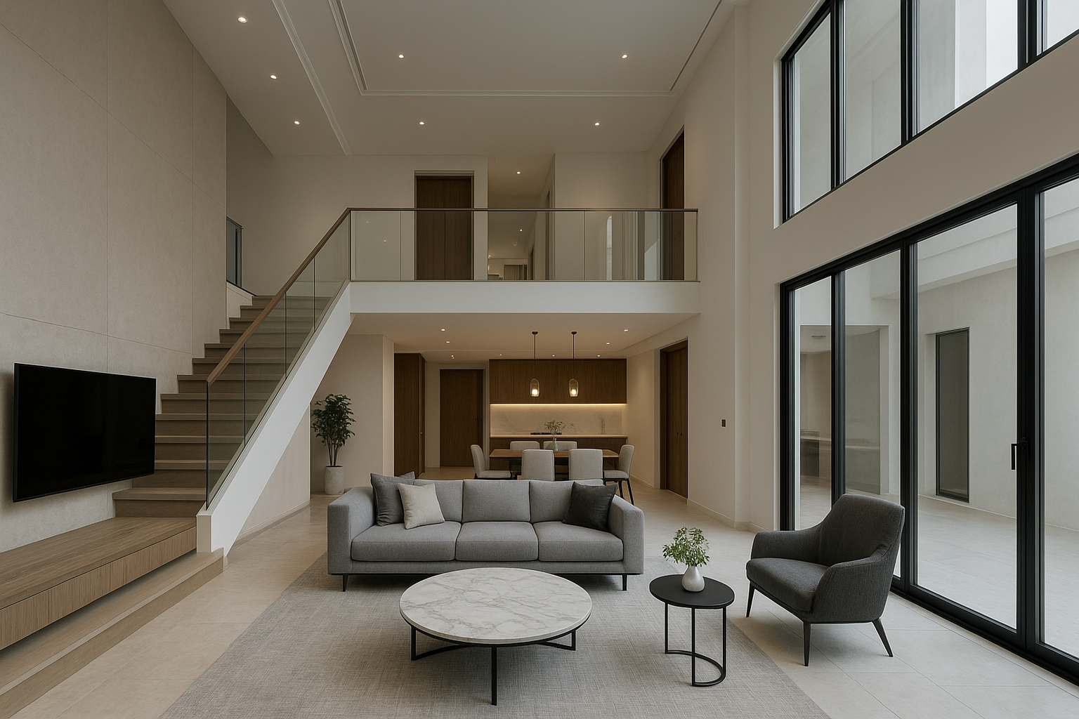 تشطيب دبلوكس بمساحة ٤١٠ متر - مشروع تشطيب في المنطقة الوسطى لدى بو…