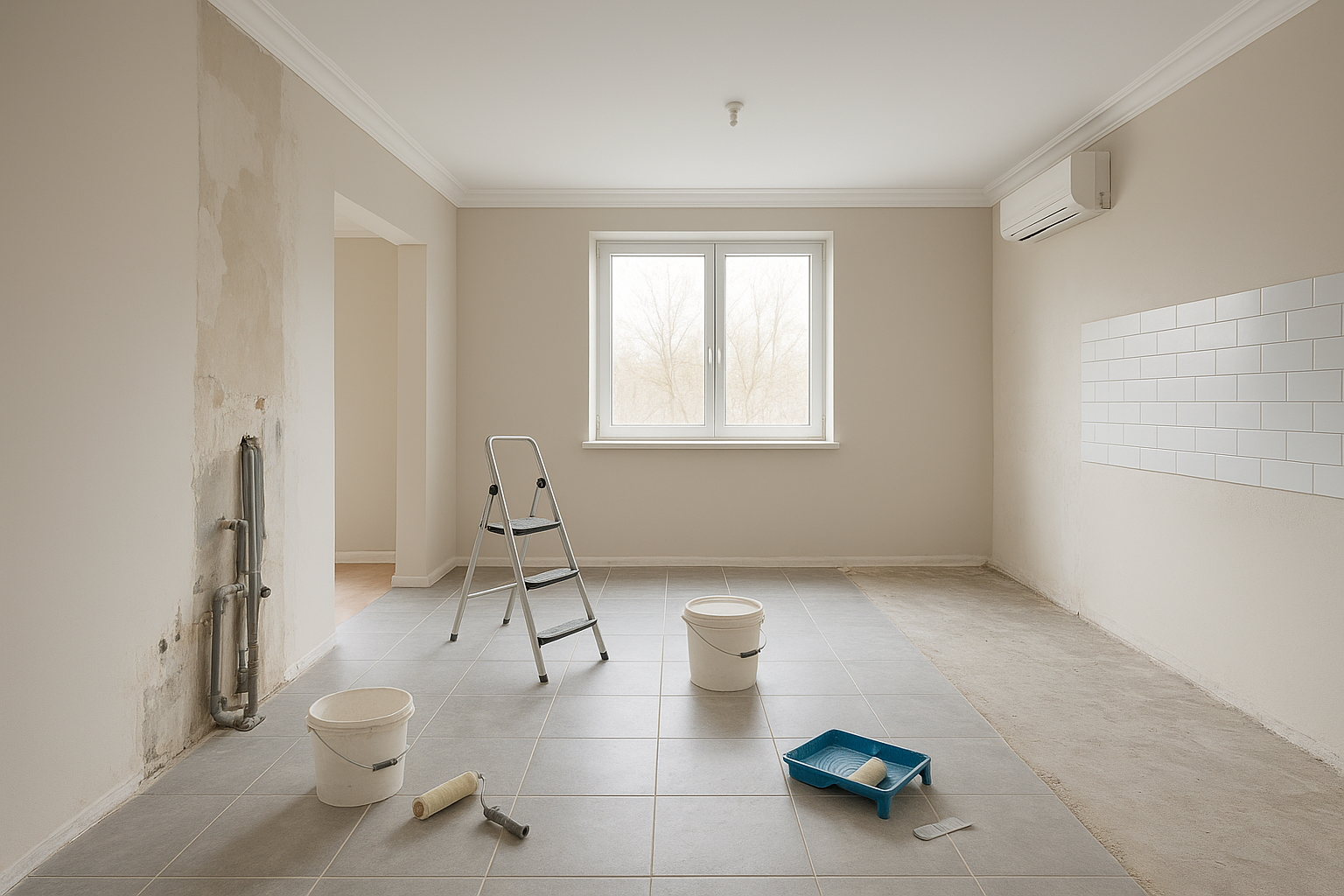 مشروع شامل لتجديد السباكة، الدهانات، - مشروع ترميم وصيانة في المن…