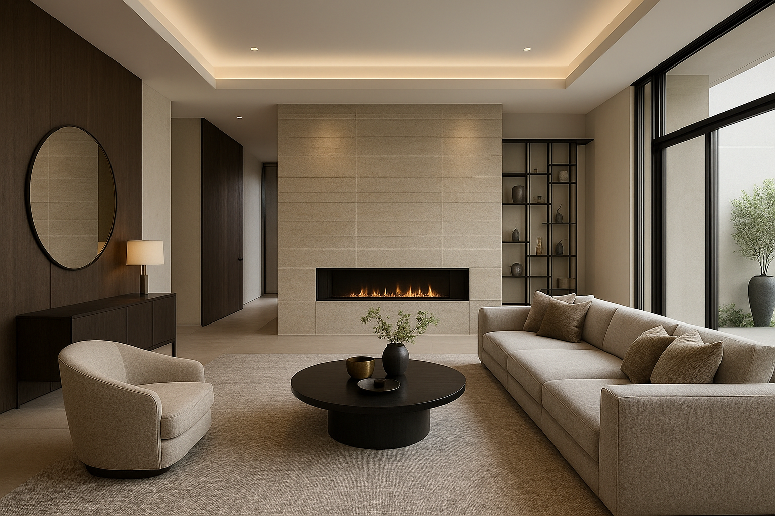 تصميم داخلي معاصر لفيلا حديثة: - مشروع ديكور في المنطقة الغربية لد…