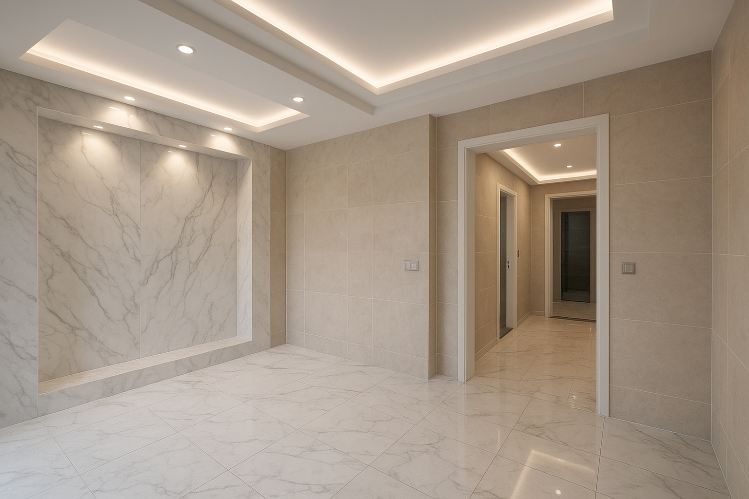 مشروع تشطيب شقة بأعمال رخام - مشروع تشطيب في المنطقة الشرقية لدى ب…