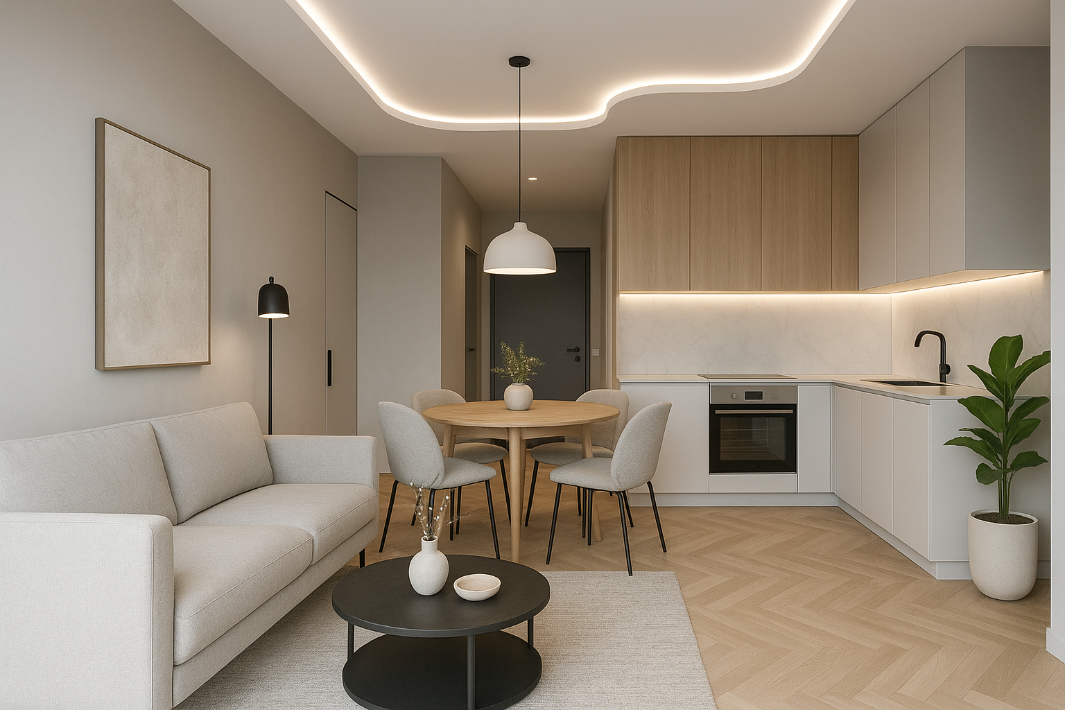 تصميم داخلي مبتكر لشقة سكنية - مشروع ديكور في المنطقة الغربية لدى…