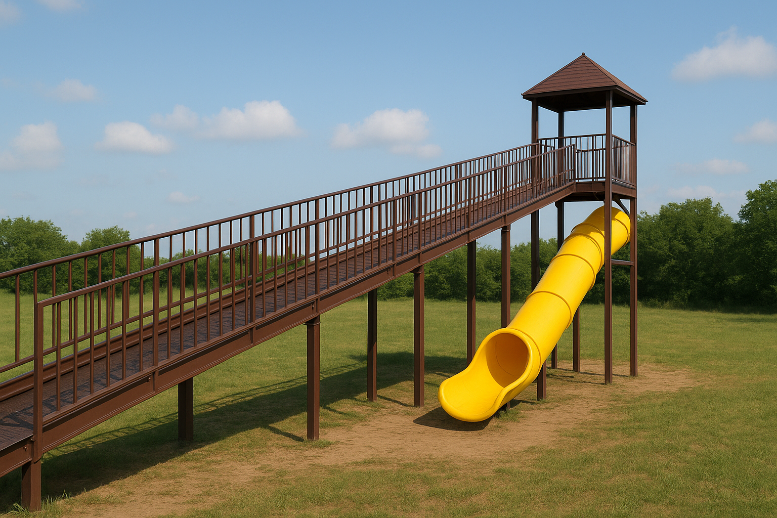 بناء منصة كبيرة مع زحليقة - مشروع بناء جديد في المنطقة الغربية لدى…