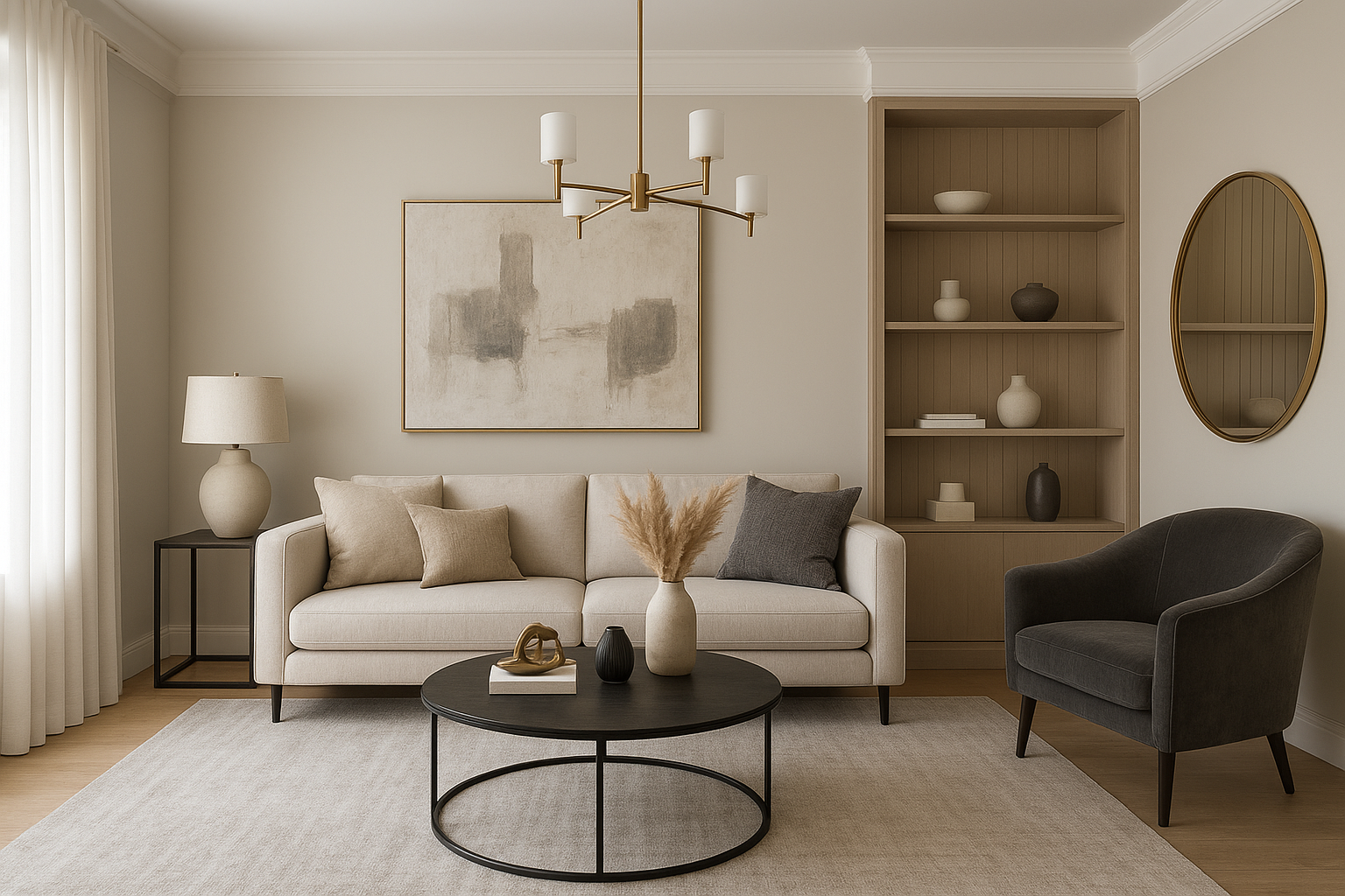 تحويل صالة الجلوس إلى مساحة - مشروع ديكور في المنطقة الشرقية لدى ب…