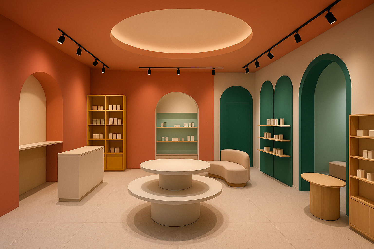 تصميم ديكور مبتكر لصالة عرض - مشروع ديكور في المنطقة الشرقية لدى ب…