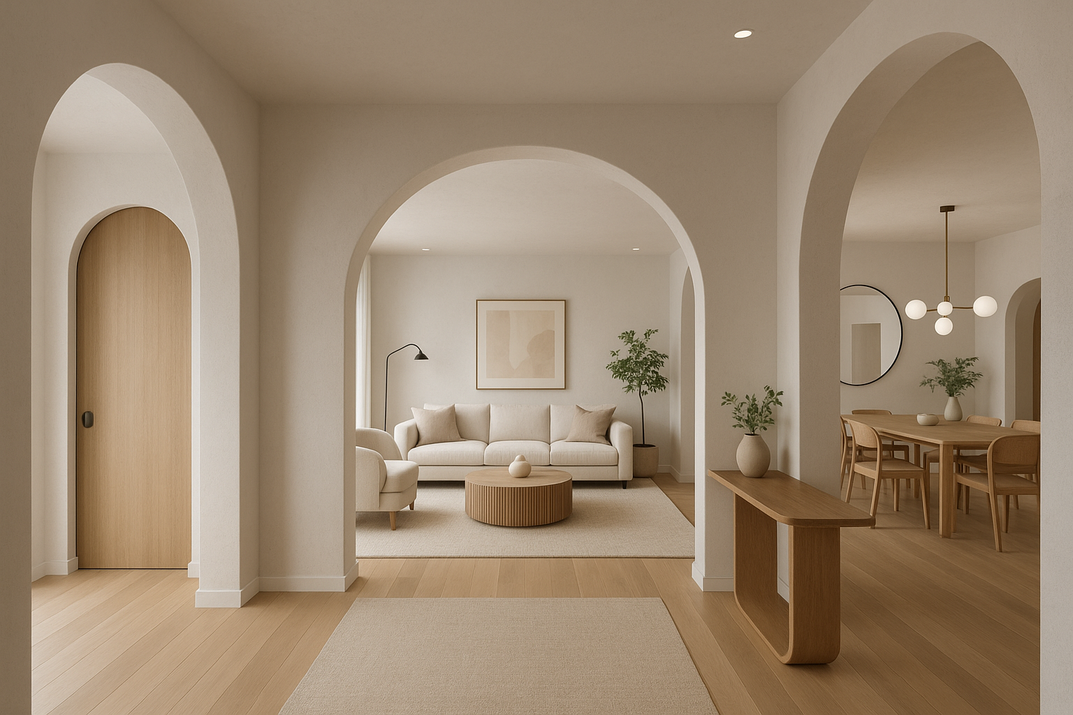 تصميم مبتكر لواجهة المنزل والصالة - مشروع ديكور في المنطقة الوسطى…