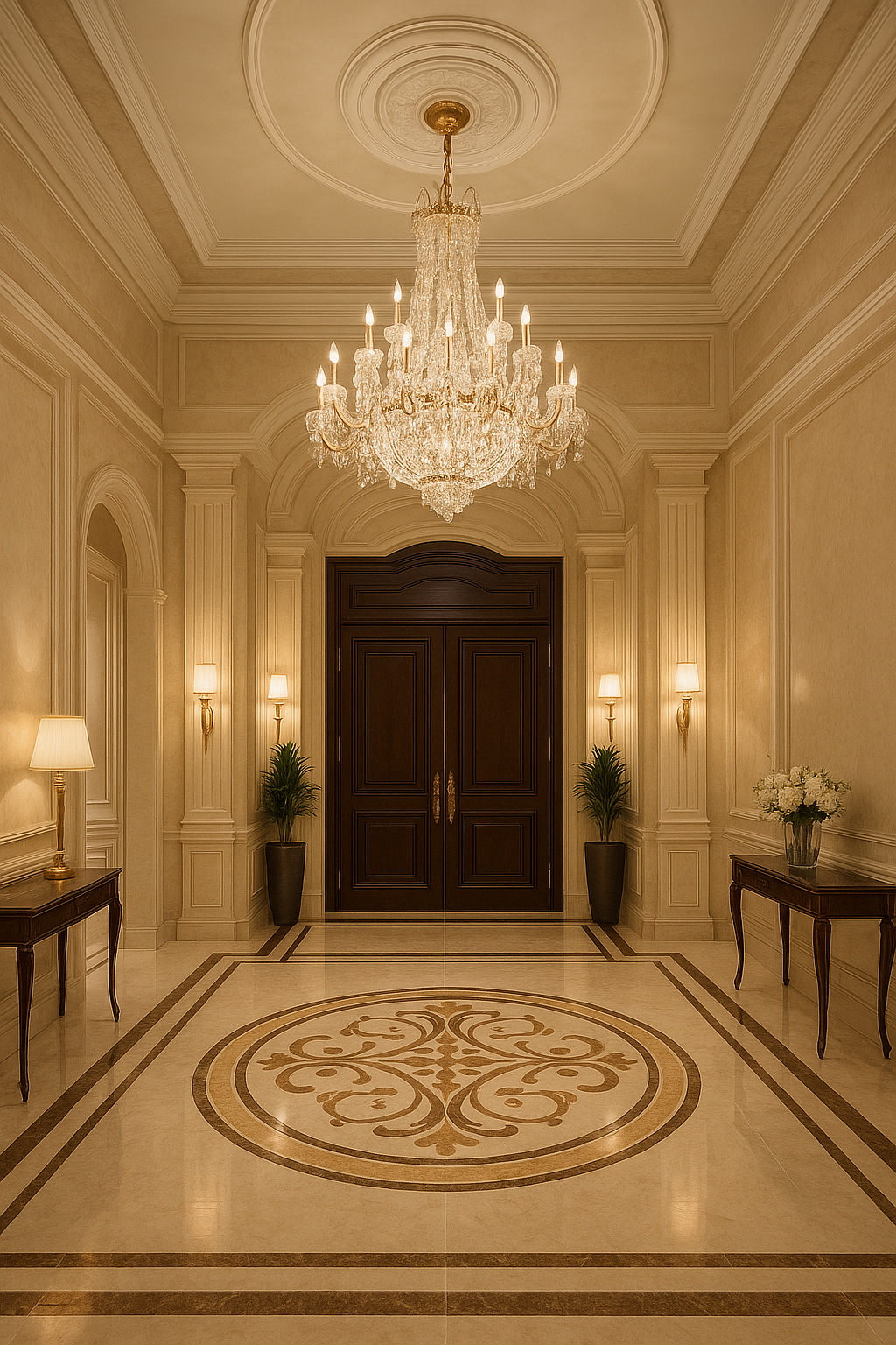تصميم ديكور فاخر لمدخل أنيق - مشروع ديكور في المنطقة الشرقية لدى ب…