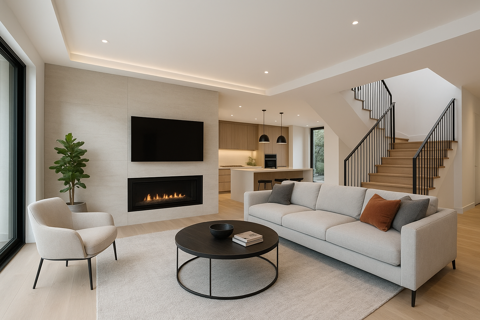 تشطيب منزل جديد بتصميم عصري - مشروع تشطيب في المنطقة الوسطى لدى بو…