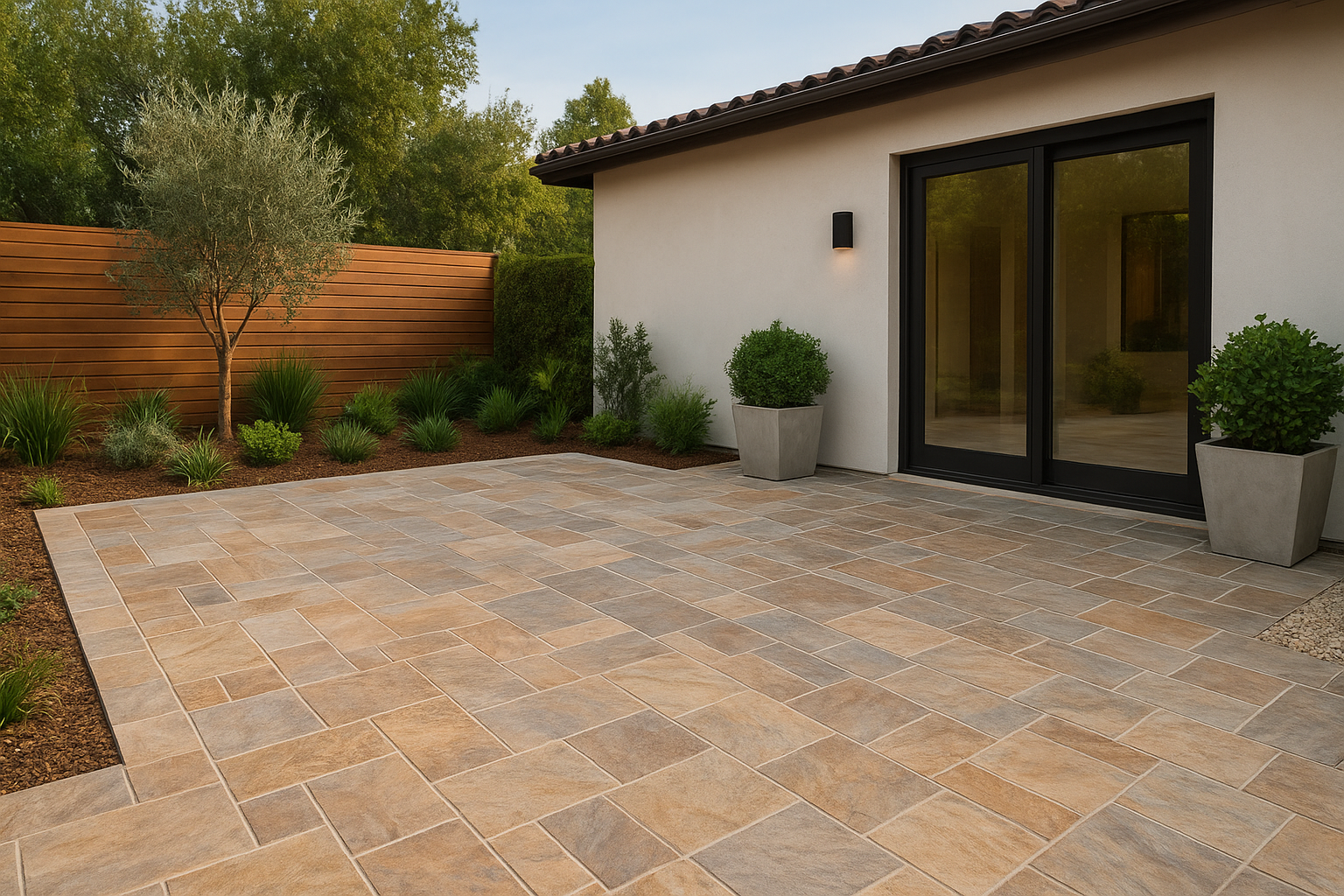 تشطيب راقي لأعمال تبليط حوش - مشروع تشطيب في المنطقة الغربية لدى ب…