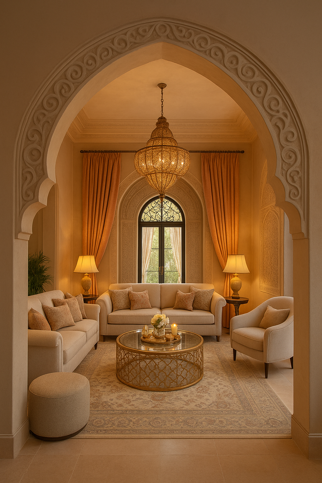 تصميم مجلس نساء راقٍ ومدخل - مشروع ديكور في المنطقة الوسطى لدى بوا…