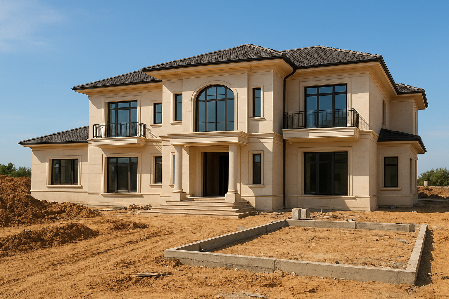 بناء فلة جديدة بمساحة 1500 - مشروع ديكور في المنطقة الوسطى لدى بوابا…