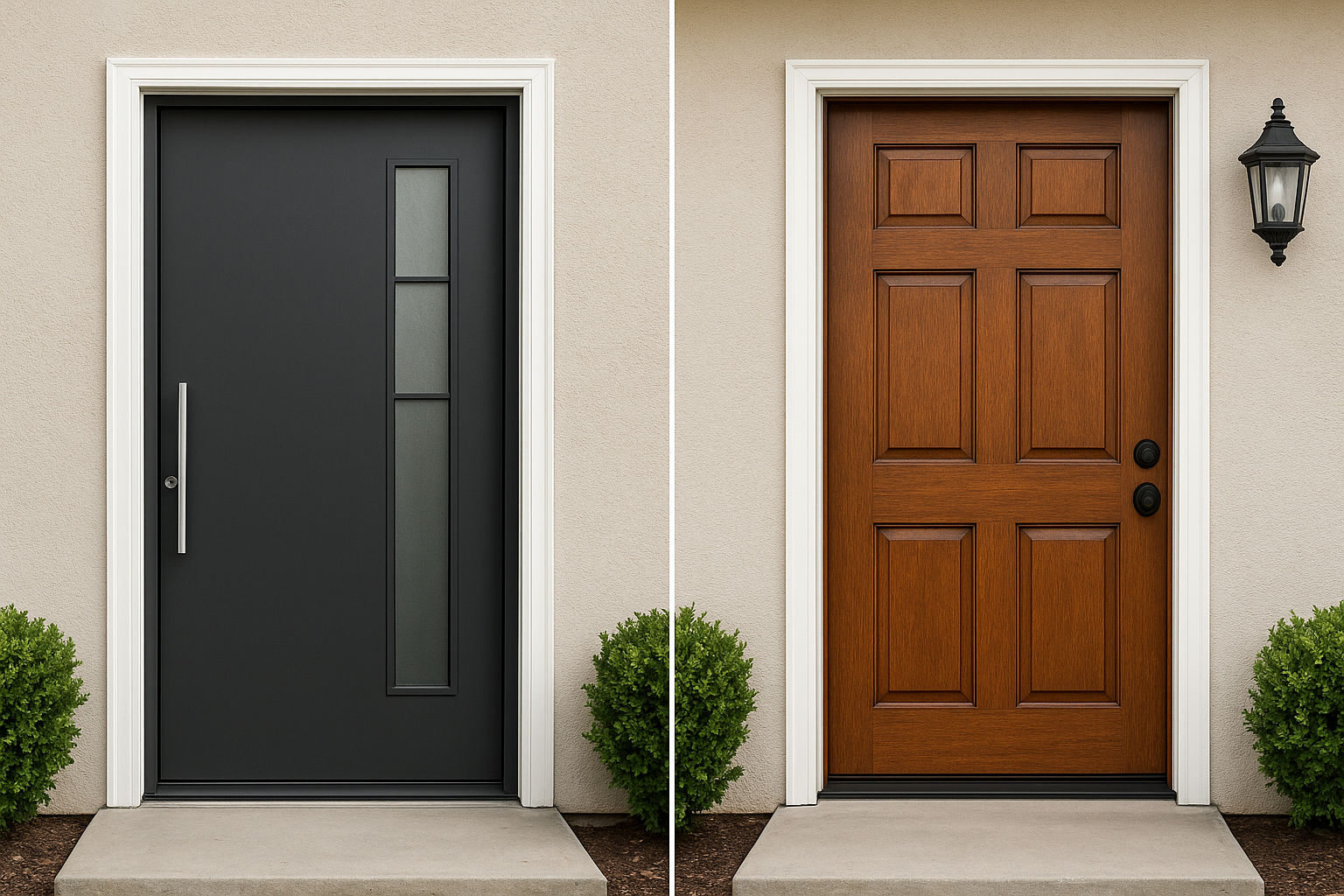 "استبدال باب مدخل الألومنيوم بباب - مشروع ديكور في المنطقة الوسطى…