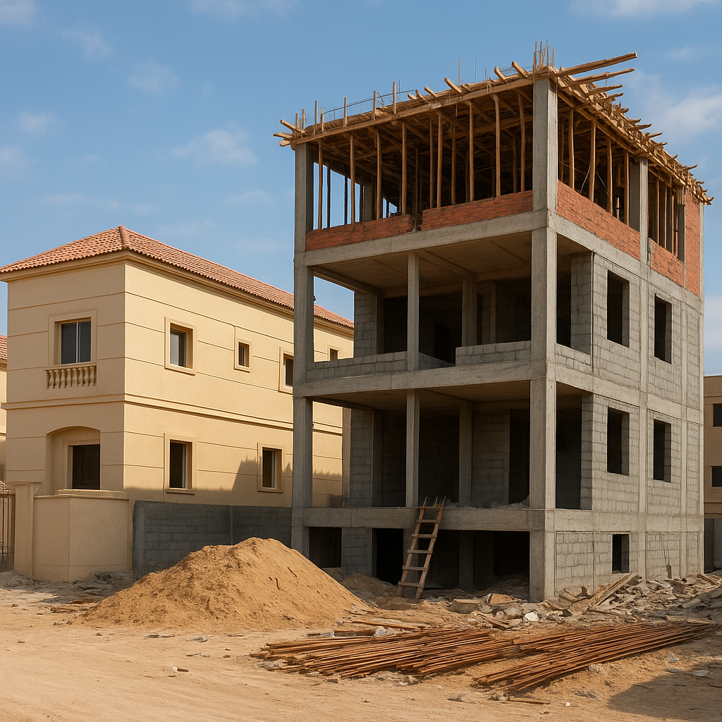 مشروع استكمال بناء عظم لعدة - مشروع بناء جديد في المنطقة الغربية ل…