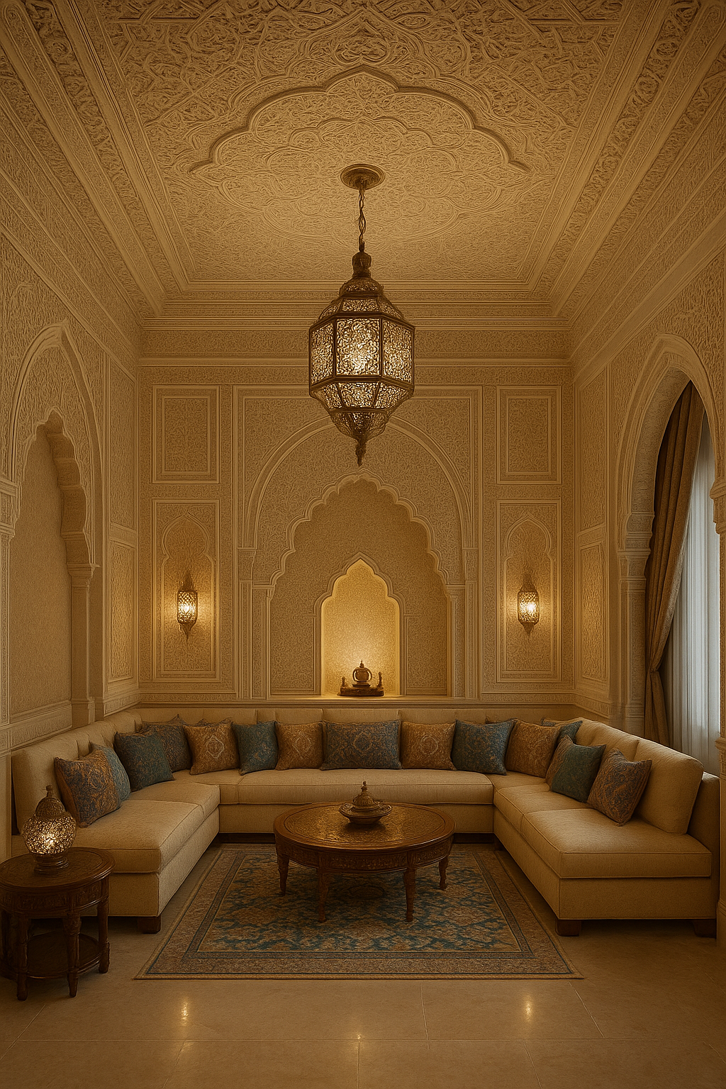 تصميم صالة جبس بورد ذات - مشروع ديكور في المنطقة الوسطى لدى بوابات…