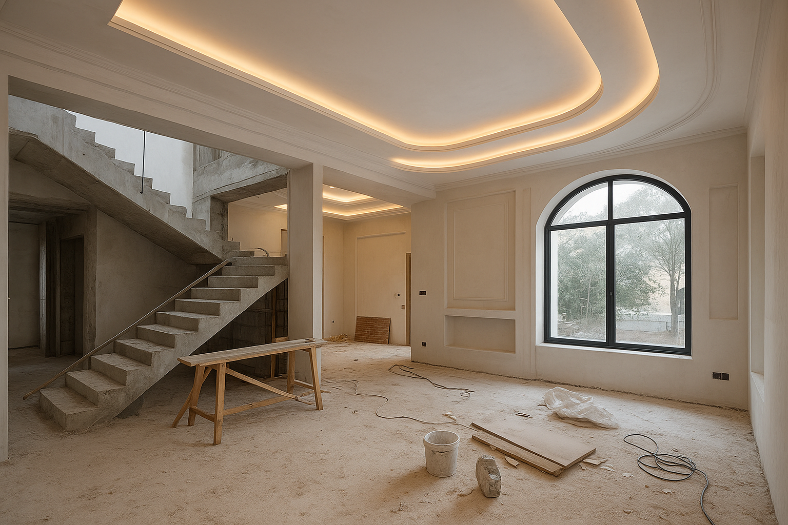 تصميم وتنفيذ ديكور فيلا تحت - مشروع تشطيب في المنطقة الغربية لدى ب…