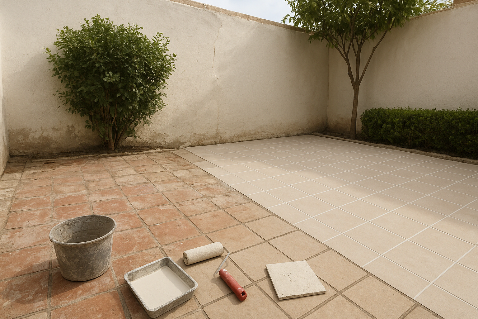 تجديد وتحديث الحوش الخارجي: صيانة - مشروع ترميم وصيانة في المنطقة…