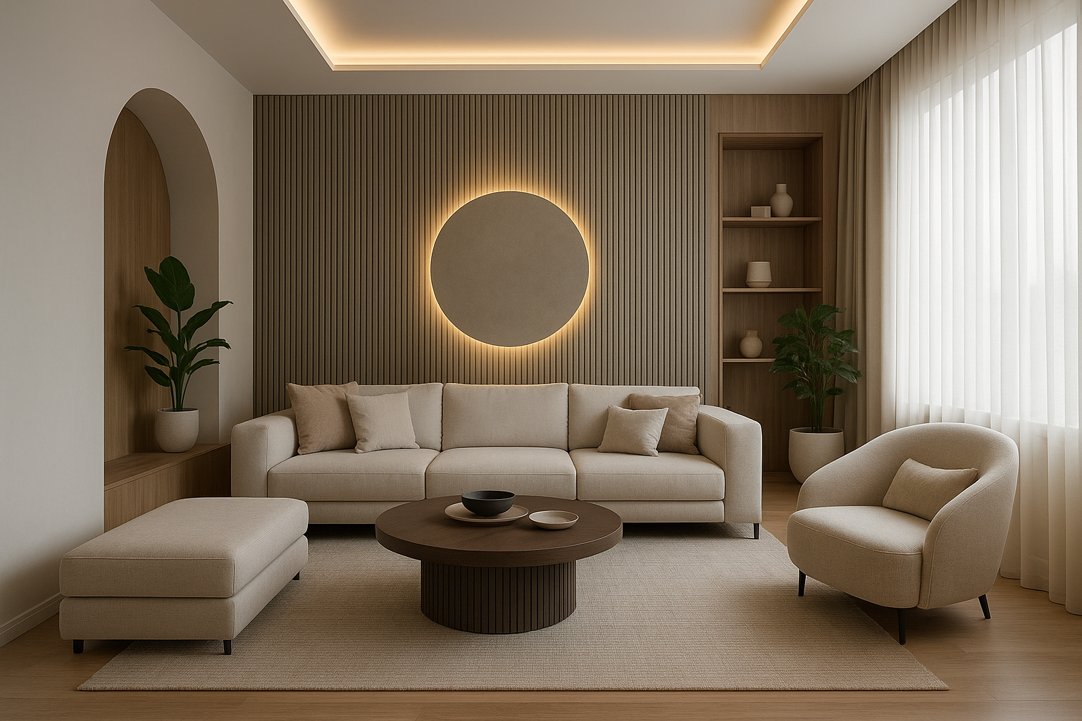 تصميم ديكور مبتكر لمجلس عصري - مشروع ديكور في المنطقة الغربية لدى…