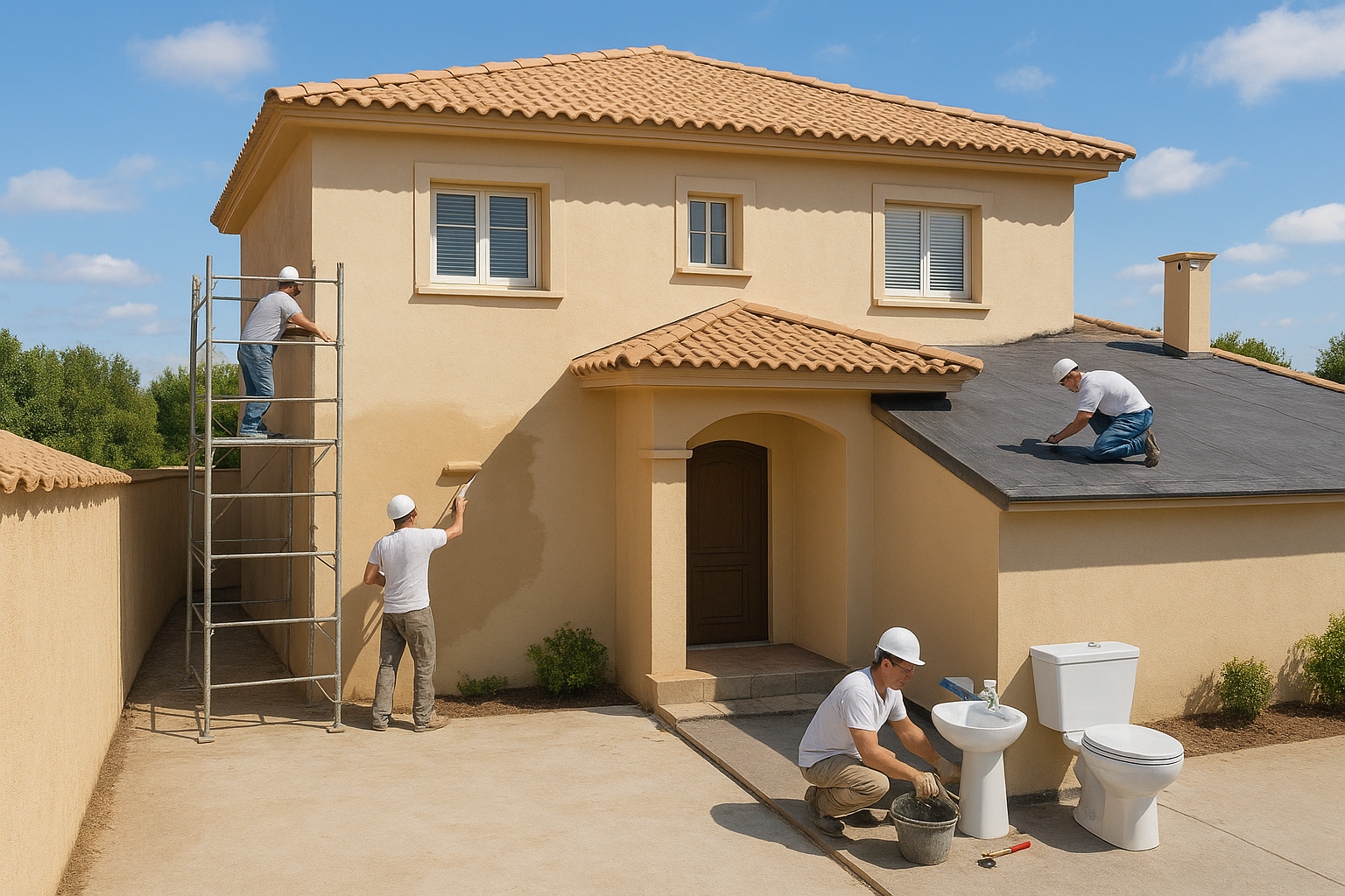 ترميم شامل للجدران والسور الخارجي - مشروع ترميم وصيانة في المنطقة…