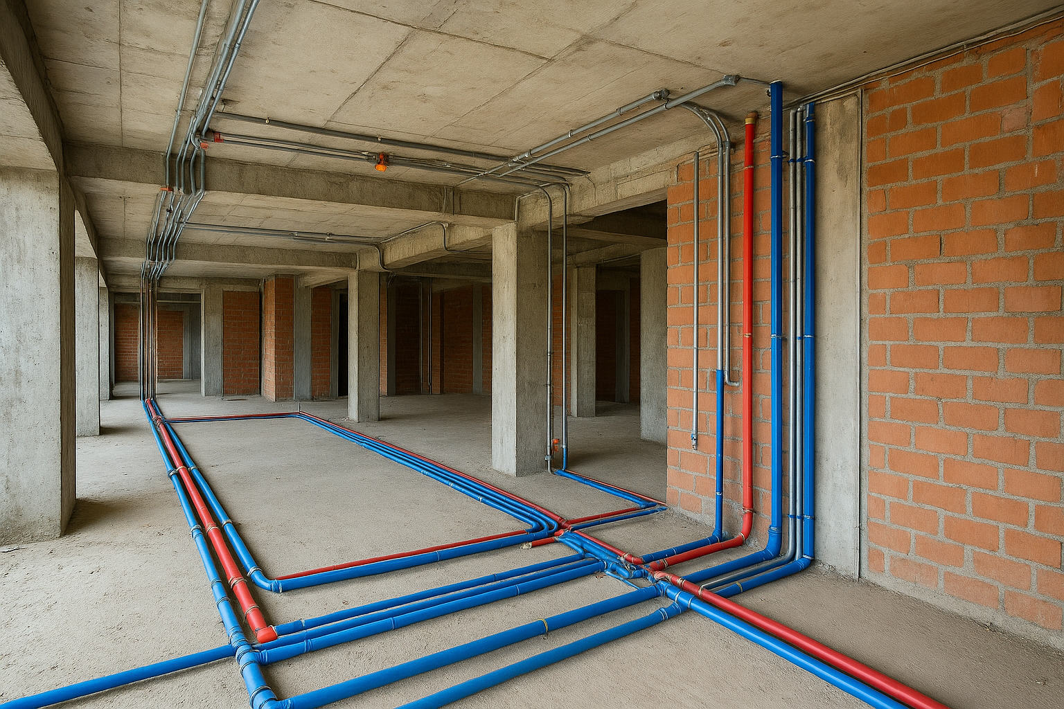 تشطيب عمارة سكنية: أعمال السباكة - مشروع تشطيب في المنطقة الوسطى ل…