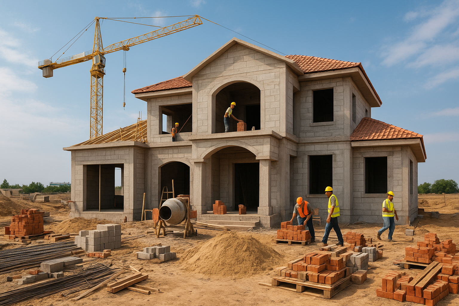 مشروع بناء جديد لفيلا كاملة - مشروع تشطيب في المنطقة الغربية لدى ب…