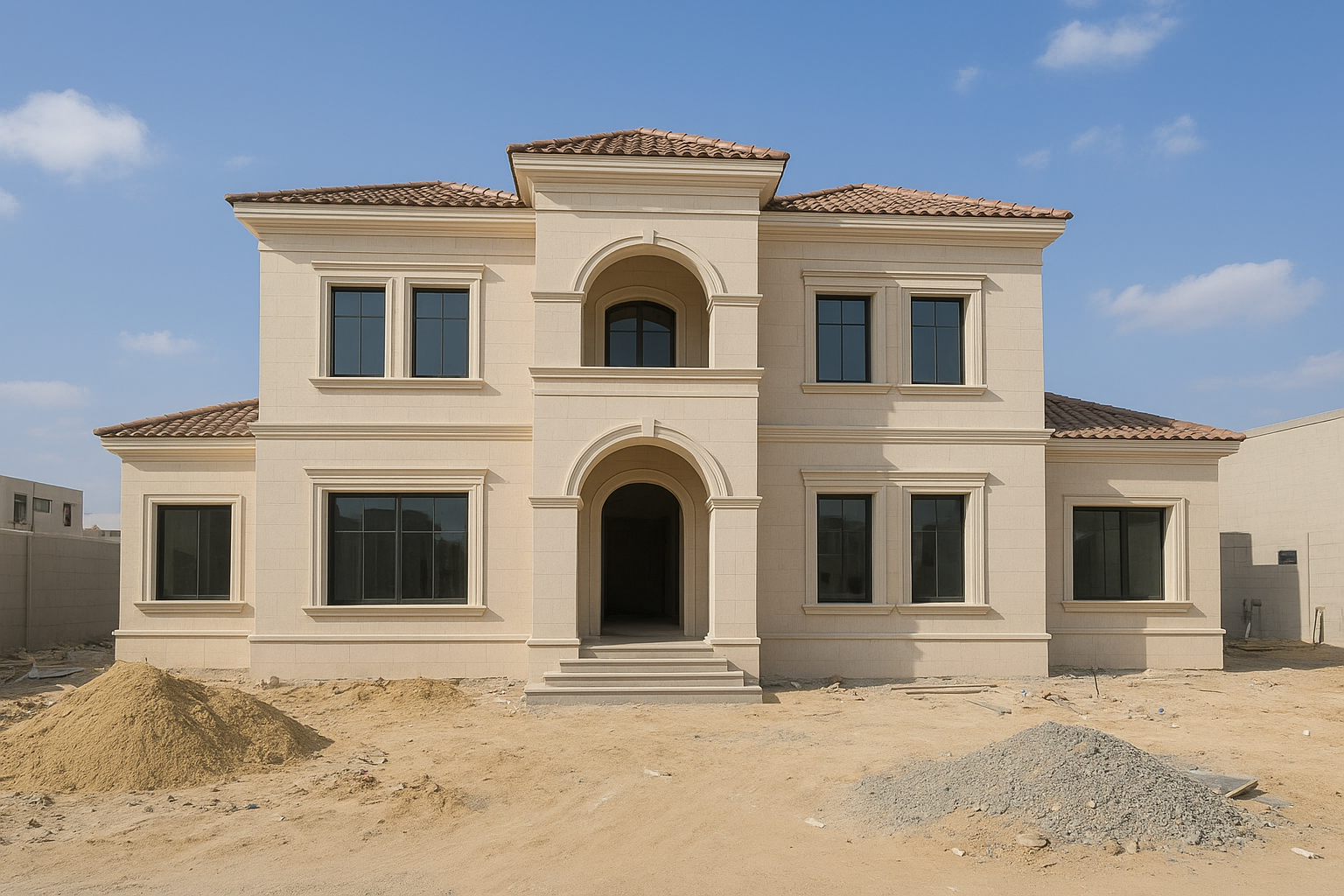 مشروع بناء جديد لفيلا: ٦ - مشروع بناء جديد في المنطقة الوسطى لدى بو…