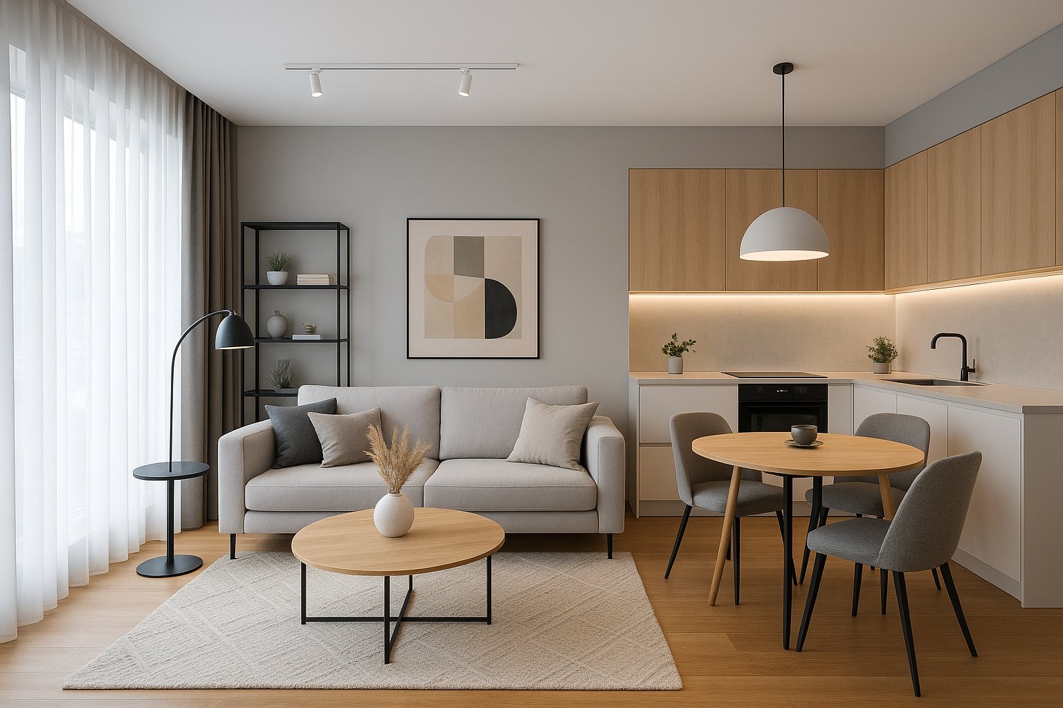 تحويل الشقة إلى مساحة أنيقة - مشروع ديكور في المنطقة الغربية لدى ب…