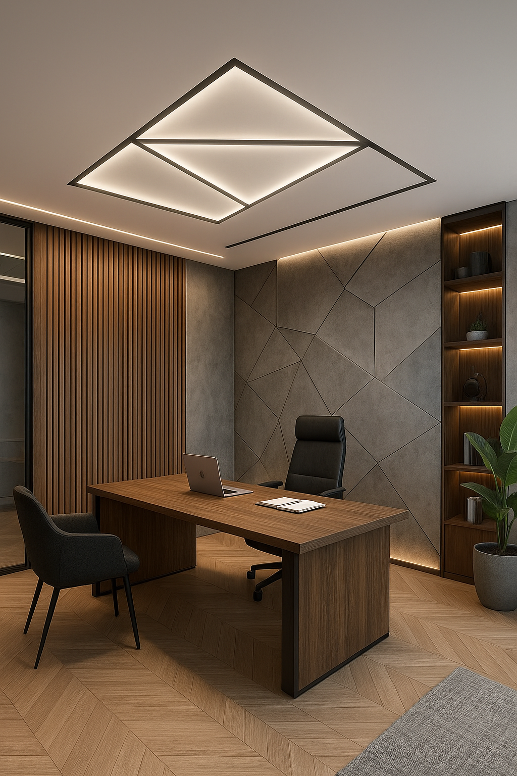 تشطيب كامل لمكتب عصري بأعمال - مشروع تشطيب في المنطقة الوسطى لدى ب…