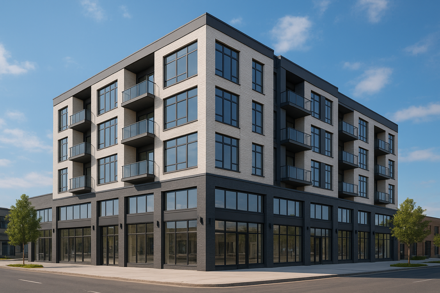 مشروع بناء جديد لعمارة تجارية - مشروع بناء جديد في المنطقة الوسطى…