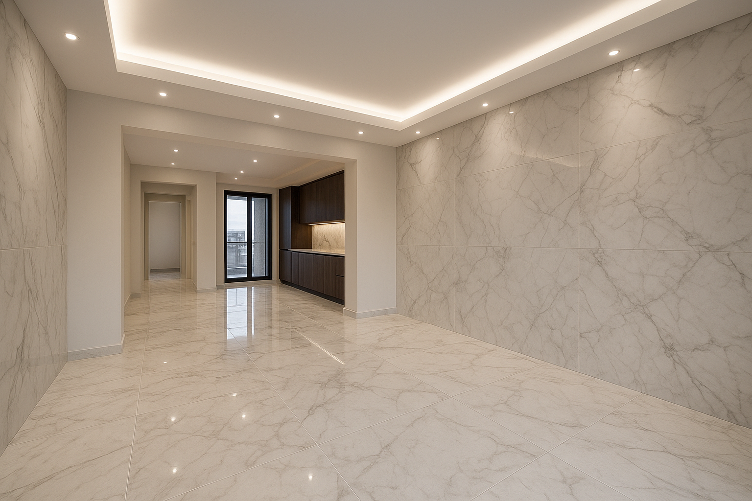 تشطيب بلاط فاخر لشقة سكنية - مشروع تشطيب في المنطقة الوسطى لدى بوا…