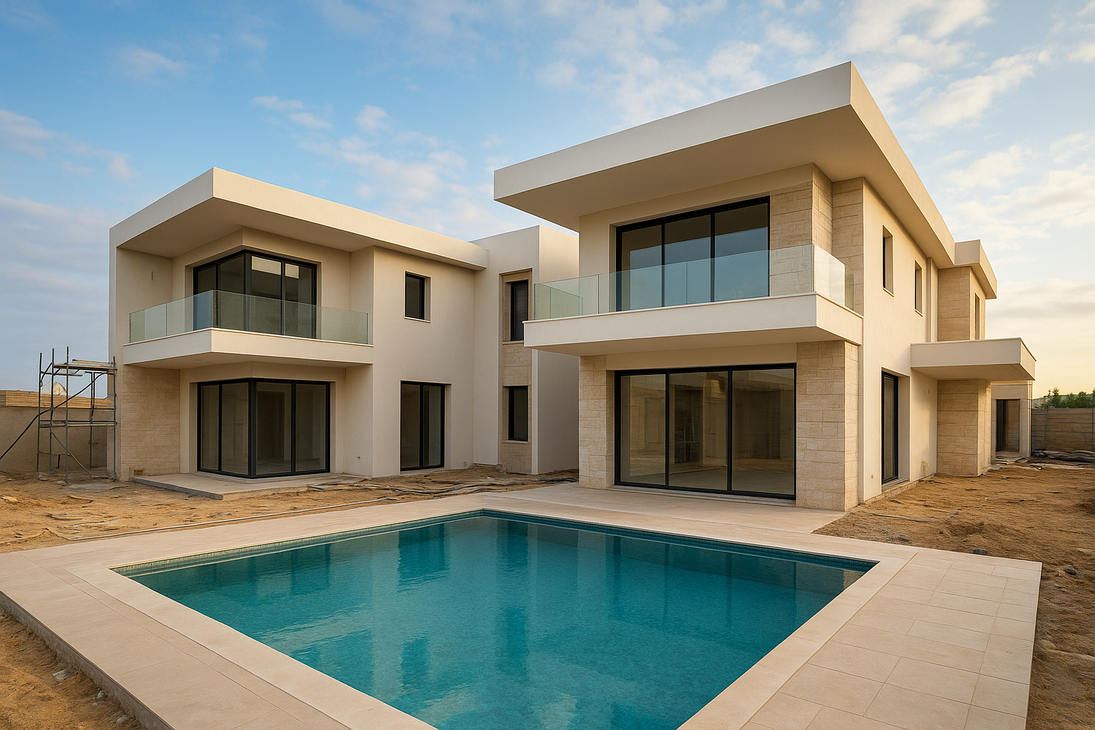 مشروع تشطيب فيلتين مع مسبح - مشروع تشطيب في المنطقة الغربية لدى بو…