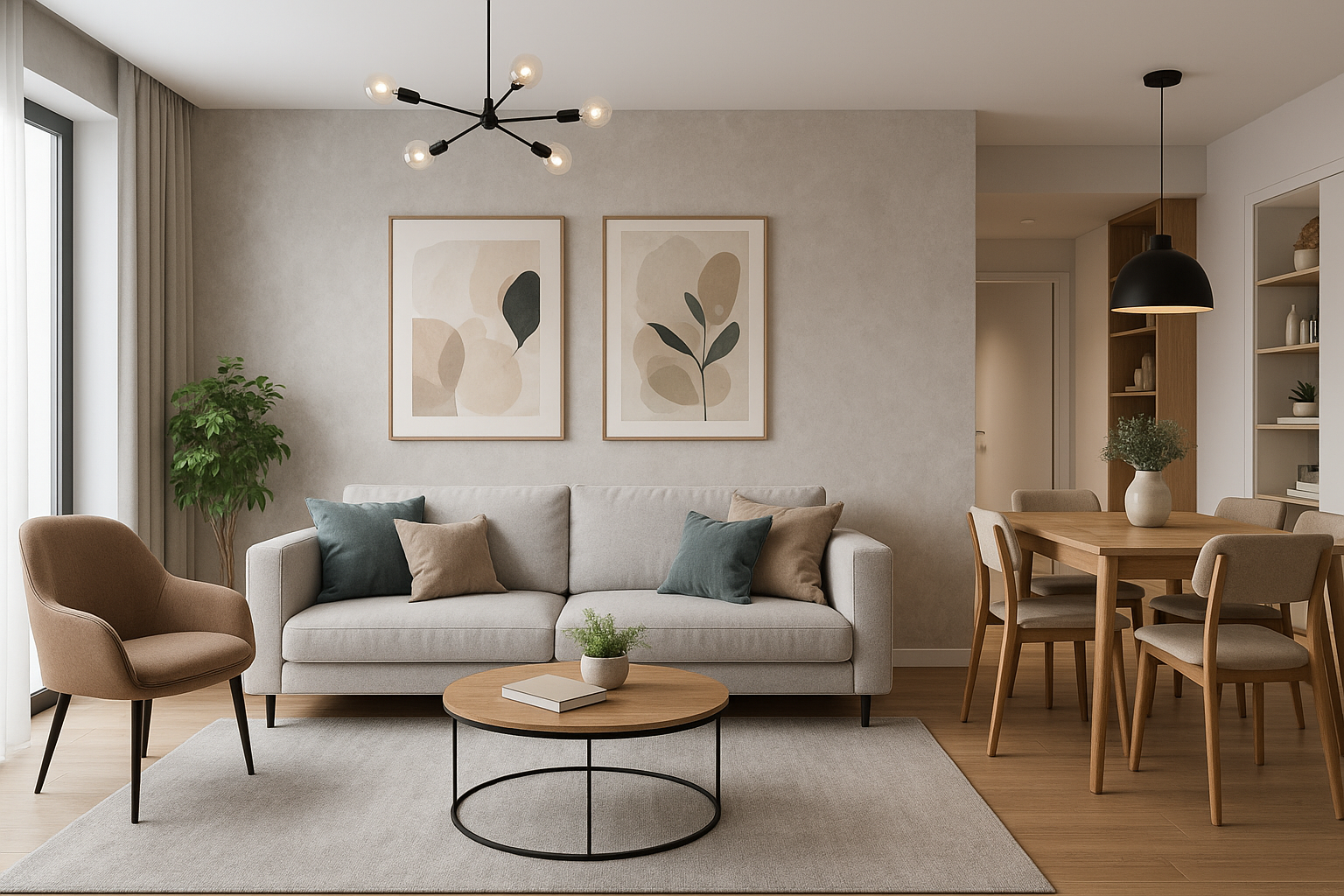 تجديد ديكور شقة بأسلوب عصري - مشروع ديكور في المنطقة الوسطى لدى بو…